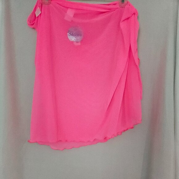 Decree Summer Daze Swim Adjustable Skirt Tie Wrap Full Coverage Electric Pink XX - Picture 3 of 7